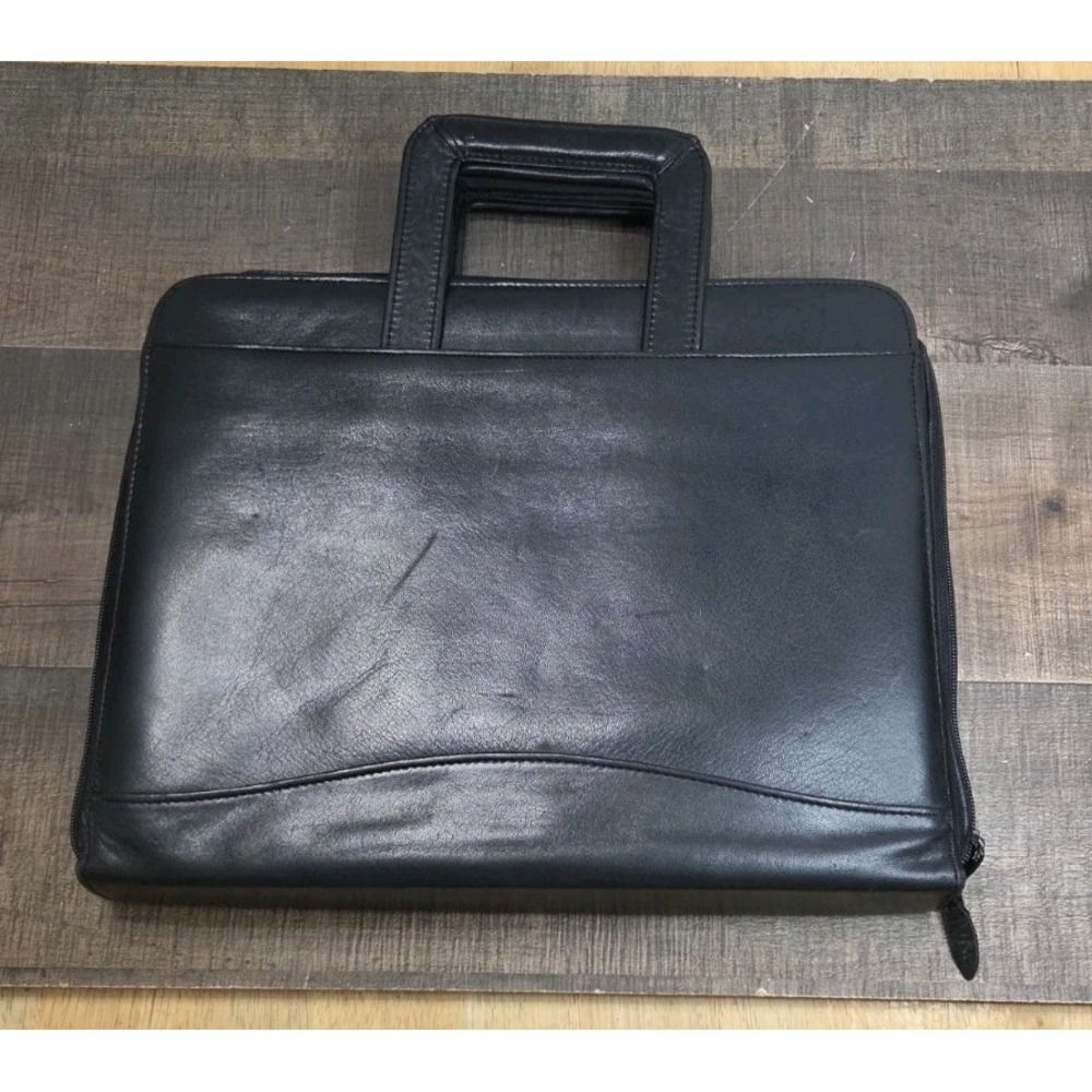 Scully Attache Bag With Retractable Handles 13x10x3 Zip Around